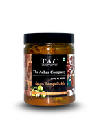 The Achar Company Spicy Mango Pickle 500g | Traditionally Handmade in Rajasthan | Sun-Dried Mangoes | No Preservatives | Made with Organic Mustard Oil from Our Own Farms